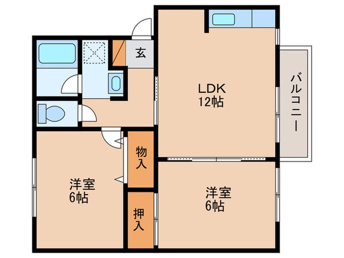 フレマリール若竹 南棟の物件間取画像