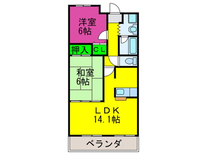 ロイヤルヴェ－ル山下の物件間取画像