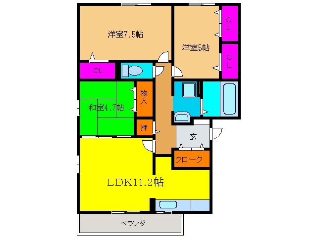 エスペランサの物件間取画像