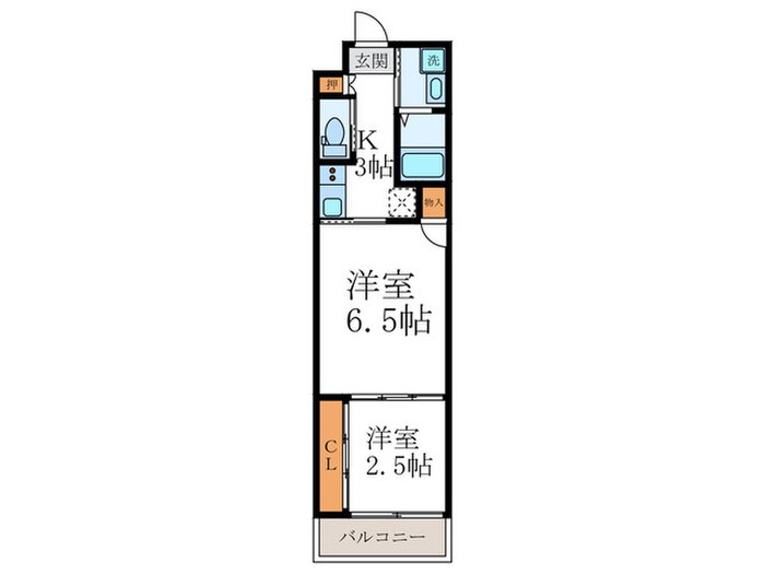 仮）ｱｸｱﾌﾟﾚｲｽ京都聚楽第（302）の物件間取画像