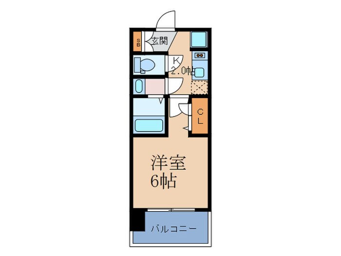 ｴｽﾃﾑﾌﾟﾗｻﾞ福島ｼﾞｪﾈﾙ(406)の物件間取画像