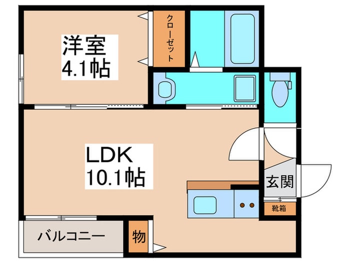 ノイヴェル東住吉の物件間取画像