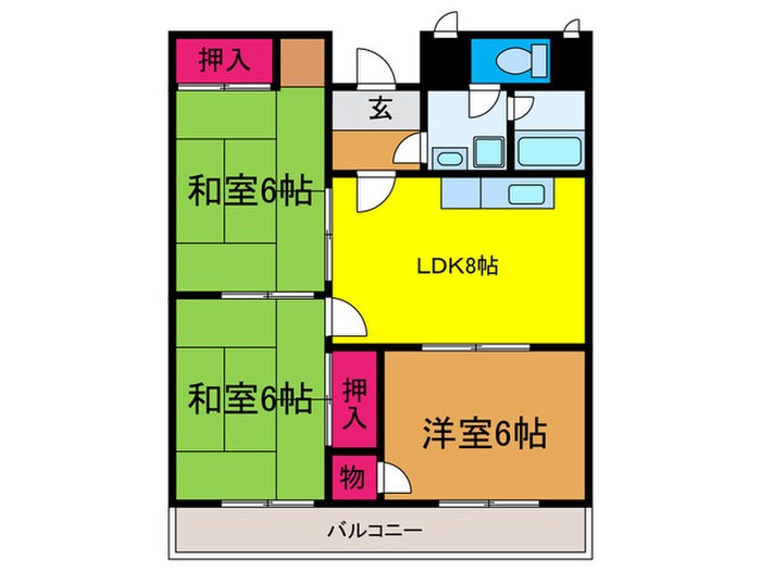 松井第３マンションの物件間取画像