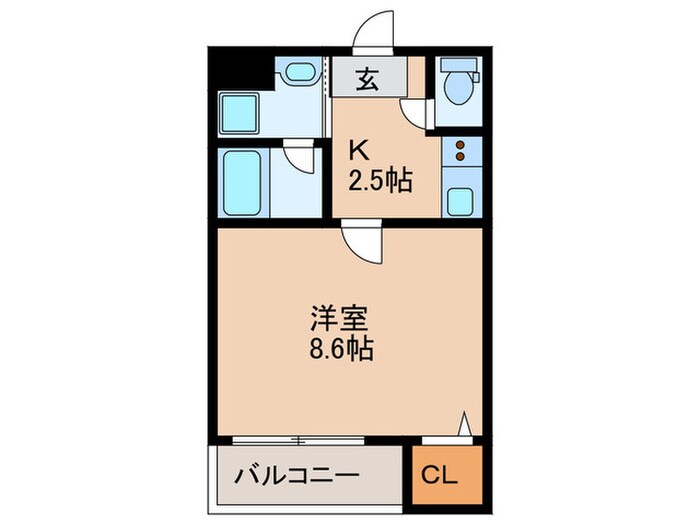 ソリティア桃谷の物件間取画像