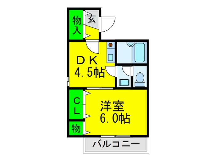 フレアＫ長居の物件間取画像