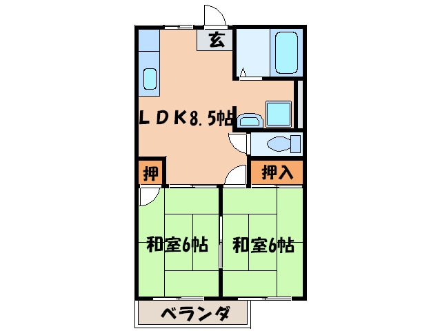 ハイツタイガ－の物件間取画像