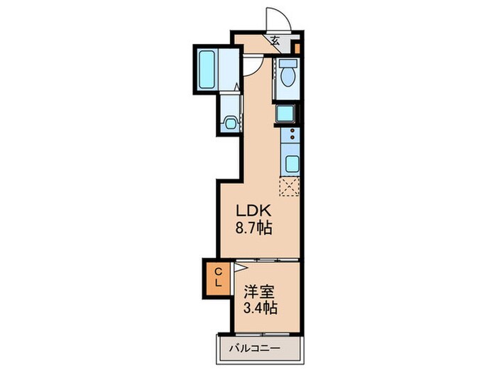 Mv.imp大阪西加賀屋の物件間取画像