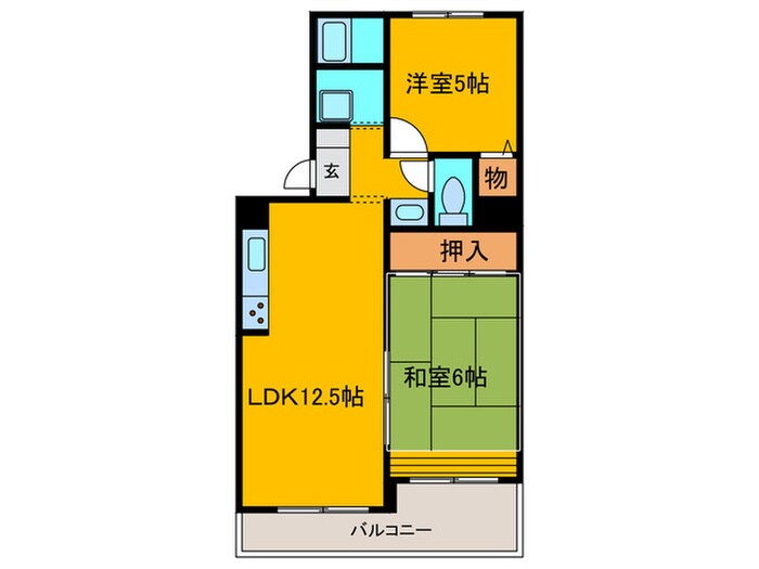 ヴァンベールしののめBの物件間取画像