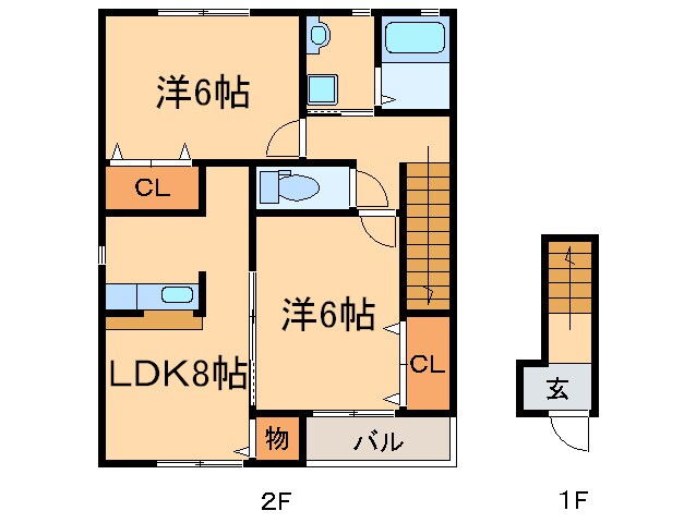 シャルマン白水の物件間取画像