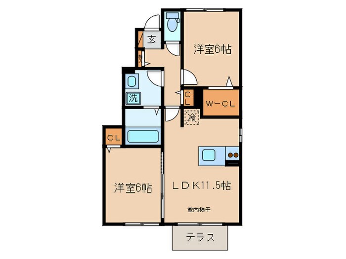 カーサクレールの物件間取画像