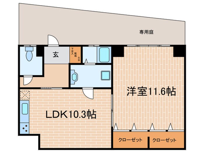 中西マンションの物件間取画像