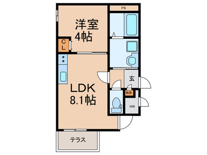 ウィズナスコート玉造の物件間取画像