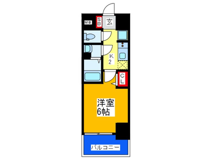 ﾌｧｽﾃｰﾄ大阪上本町ｿｰﾚ（605）の物件間取画像