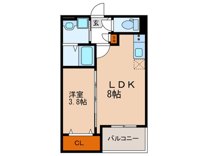 ヴィラクレール神戸の物件間取画像