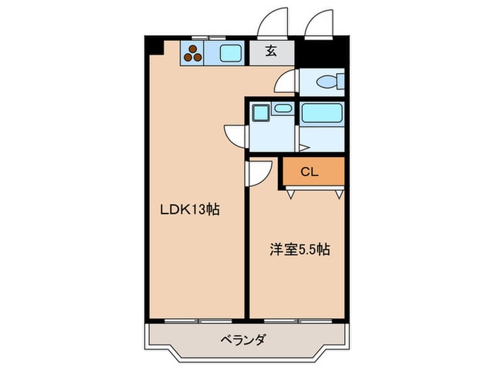 新栄プロパティ羽曳が丘の物件間取画像