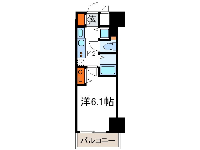 ﾌﾟﾚｻﾝｽ堺筋本町ﾌｨﾘｱ(1005)の物件間取画像