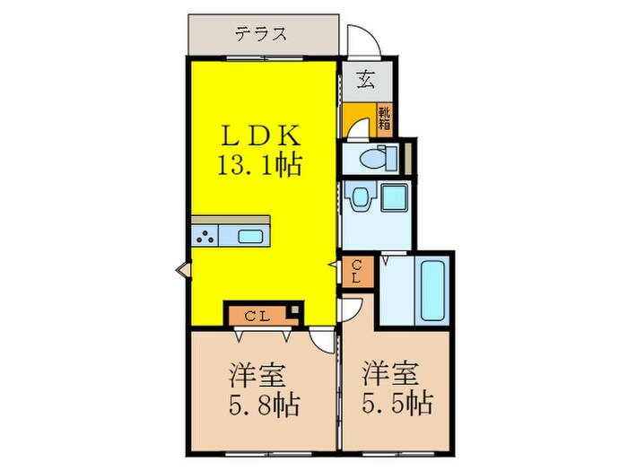 クッキーハイツの物件間取画像