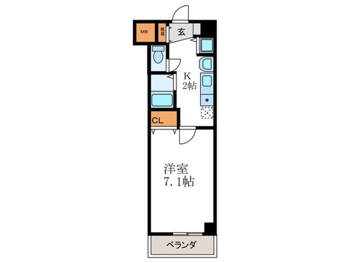 クラウンハイム京都北大路(205)の物件間取画像