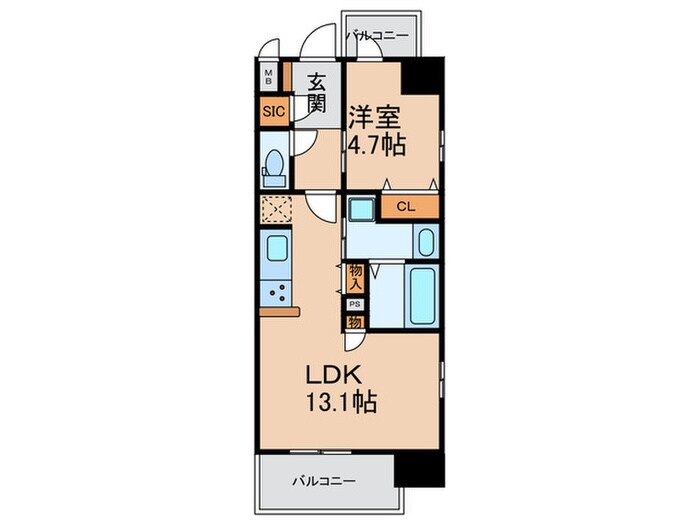 仮)ｽﾌﾟﾗﾝﾃﾞｨｯﾄﾞVIII(エイト)の物件間取画像