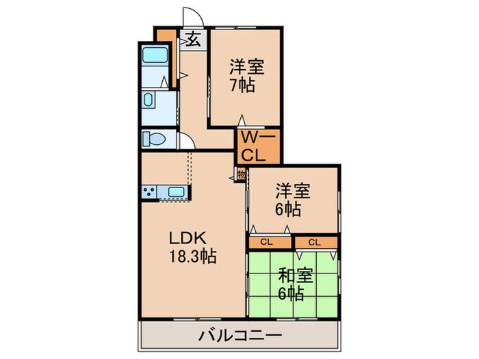 クオーレサカイの物件間取画像