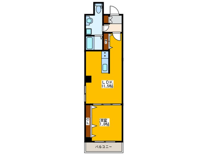 Oblio porta UEMATIDAIの物件間取画像