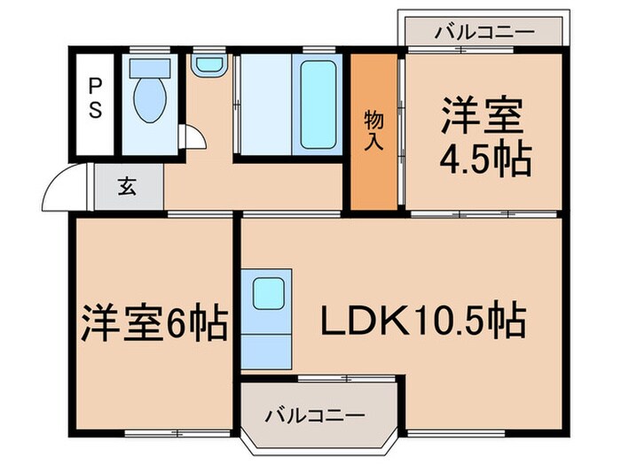 福田ハイツの物件間取画像