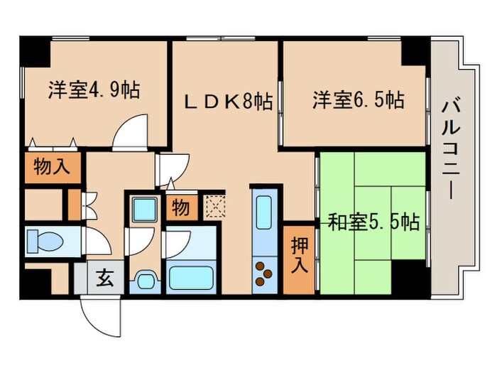 ＡＢＬＥ創久五条大宮の物件間取画像