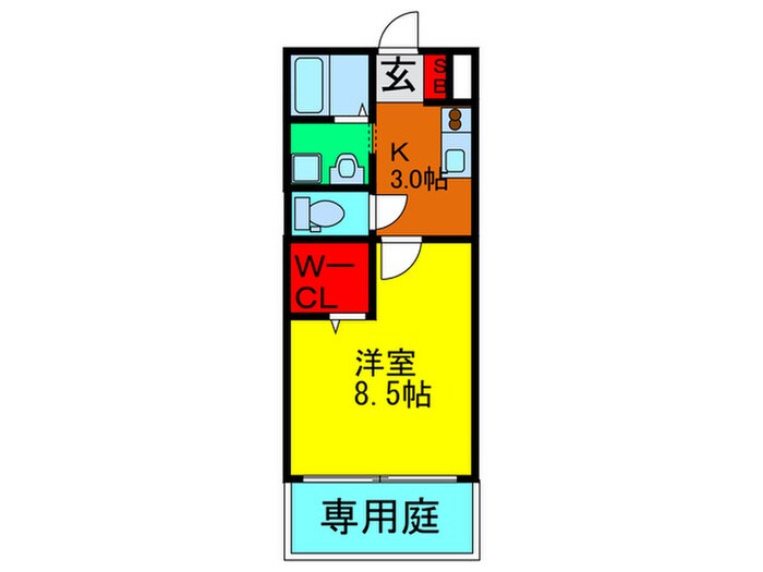 ブル－スカイ山宗の物件間取画像