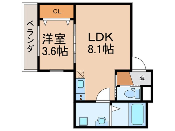 仮)ジーメゾン渚元町クレサスの物件間取画像