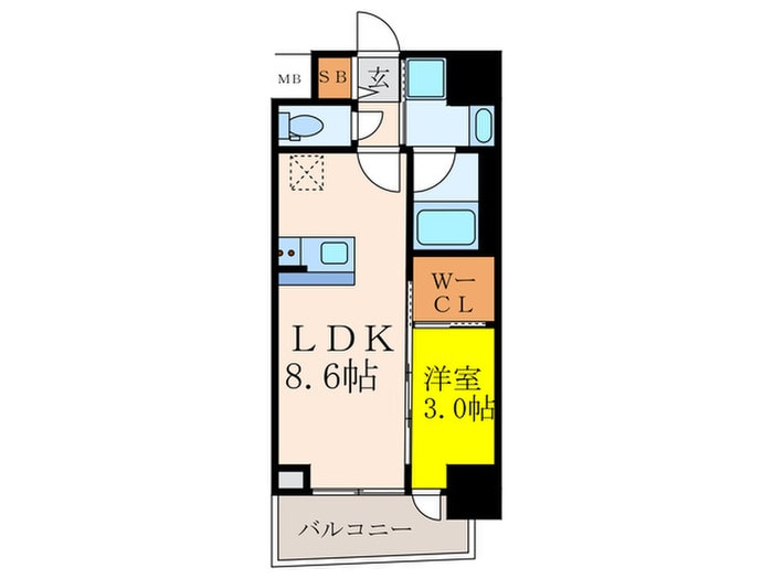 セレニテ江坂グランデの物件間取画像