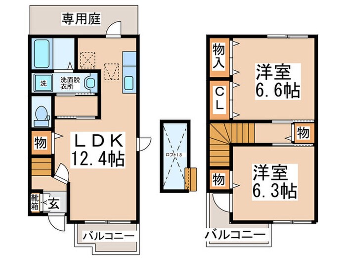 カ－サ・フィオ－レの物件間取画像