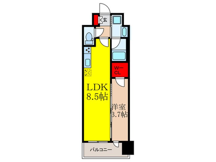 ｽﾌﾟﾗﾝﾃﾞｨｯﾄﾞﾗｲｽﾞ新大阪ﾉｰｽの物件間取画像