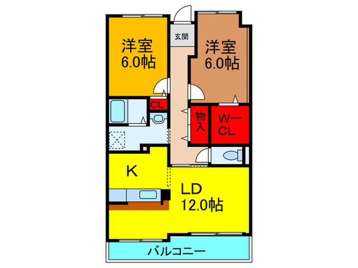 プレザント枚方の物件間取画像