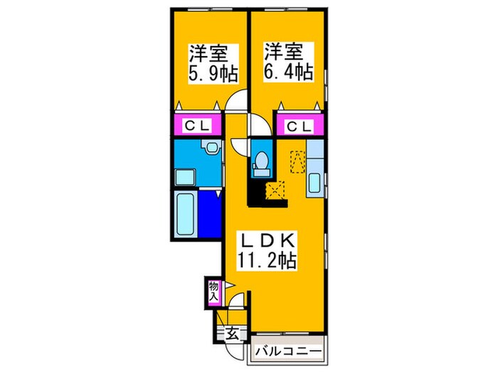 グラン ヴィリオの物件間取画像