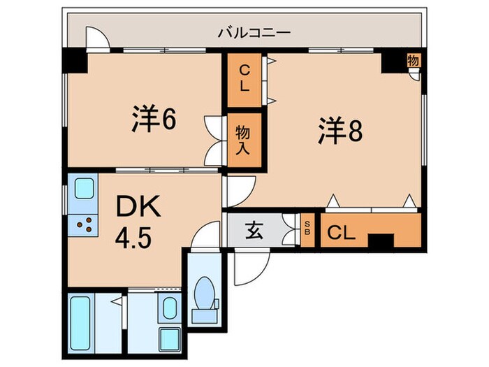 ヴィラ八雲の物件間取画像