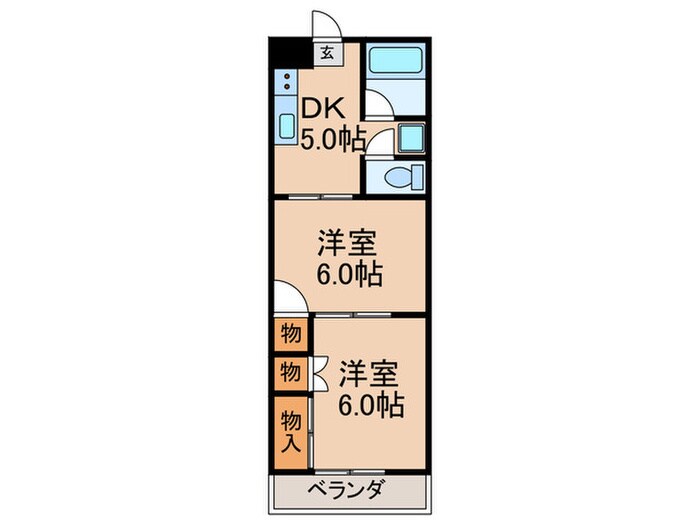 第５八雲マンションの物件間取画像