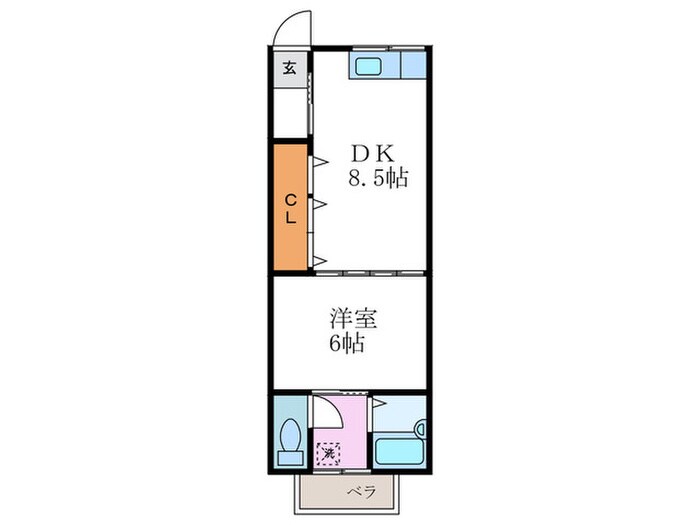 ハイツ長徳の物件間取画像