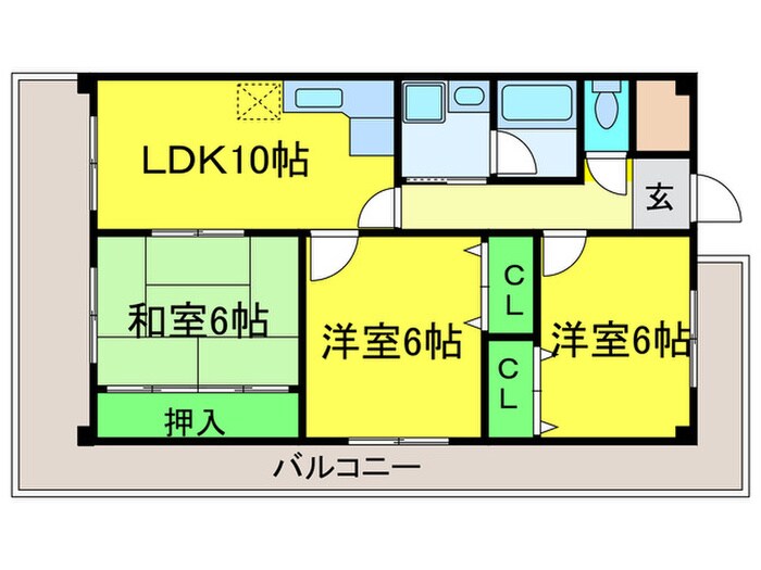 スカイロック羽衣の物件間取画像