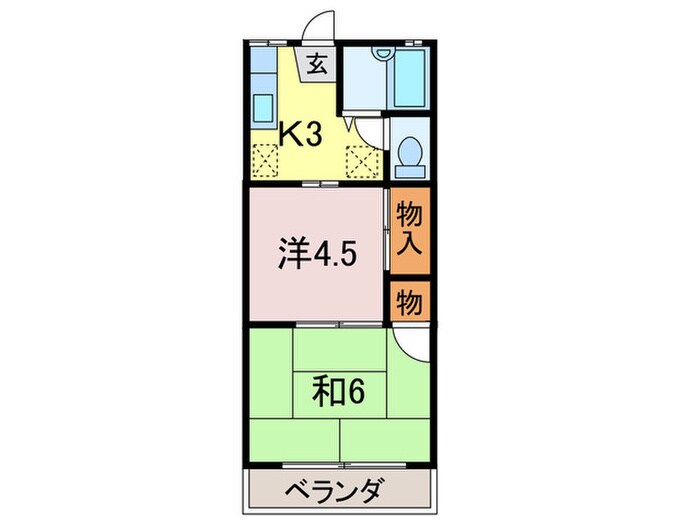 押部マンションⅠの物件間取画像