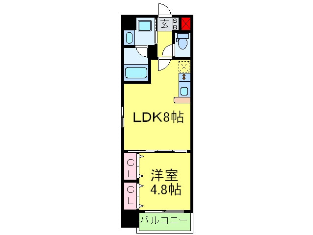 レジディア京町堀の物件間取画像