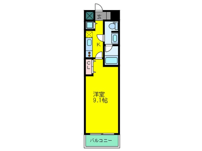 レジディア京町堀の物件間取画像