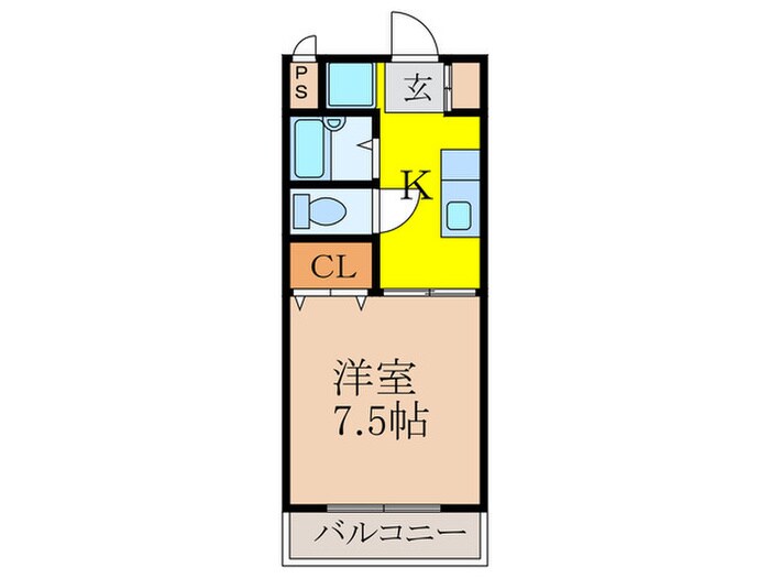 美穂ヶ丘阪田ハイツの物件間取画像