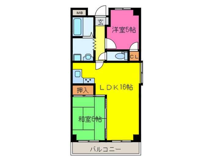 サンライズ西田の物件間取画像