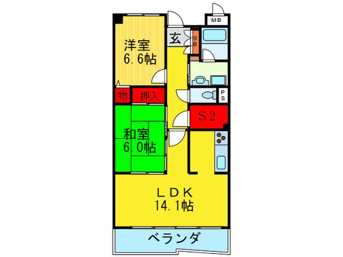 ファム－ル忍ヶ丘の物件間取画像