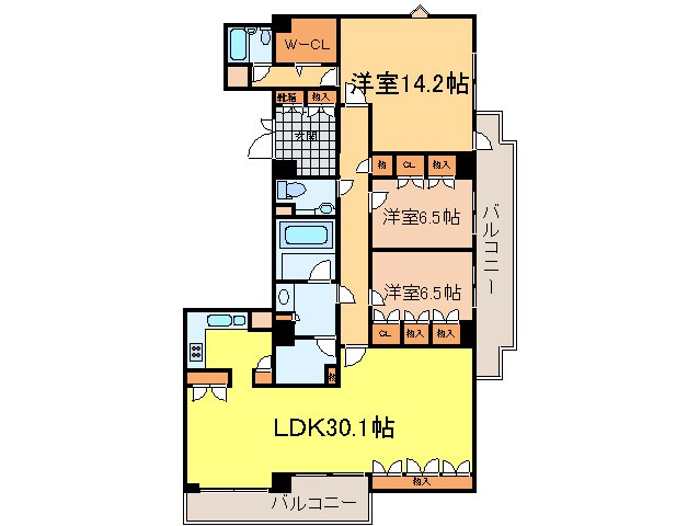 グランパラッシオ 甲陽園の物件間取画像