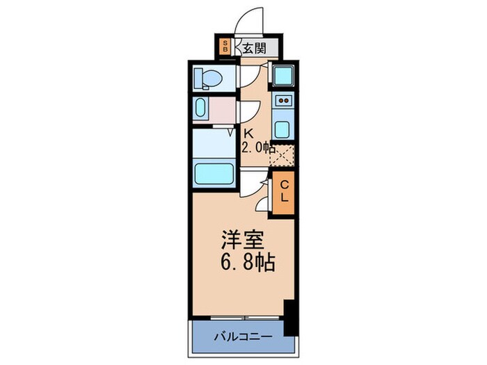 ｱｸｱﾌﾟﾚｲｽ福島ＥＹＥ(703)の物件間取画像