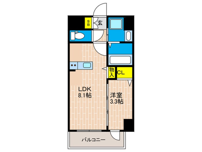 プレサンスブルーム新神戸(612)の物件間取画像