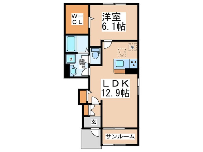 ブリーゼⅢの物件間取画像