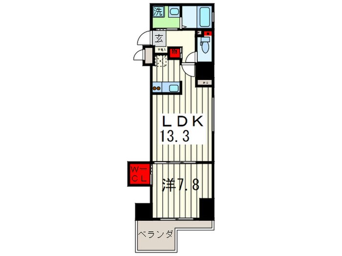 パウゼ堺筋の物件間取画像