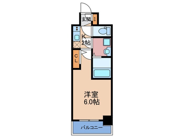 ｴｽﾘｰﾄﾞﾚｼﾞﾃﾞﾝｽ梅田ﾌﾛﾝﾄの物件間取画像